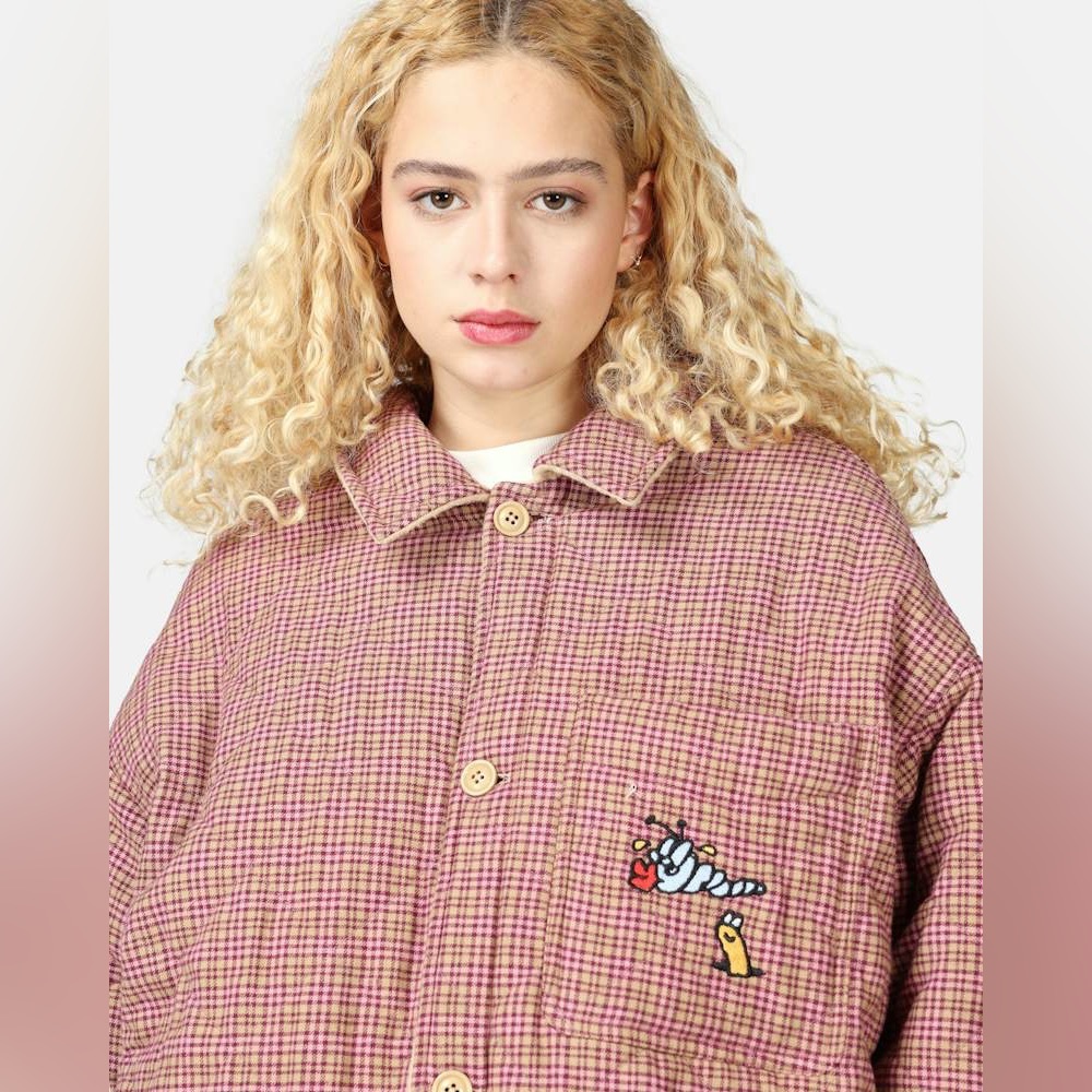 Obey Cream Sherpa Jacket with Embroidered Detail - Picture 9 of 16